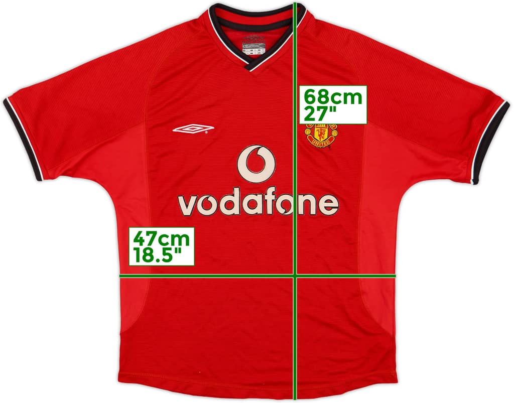 2000-02 Manchester United Home Shirt - 5/10 - (XS)