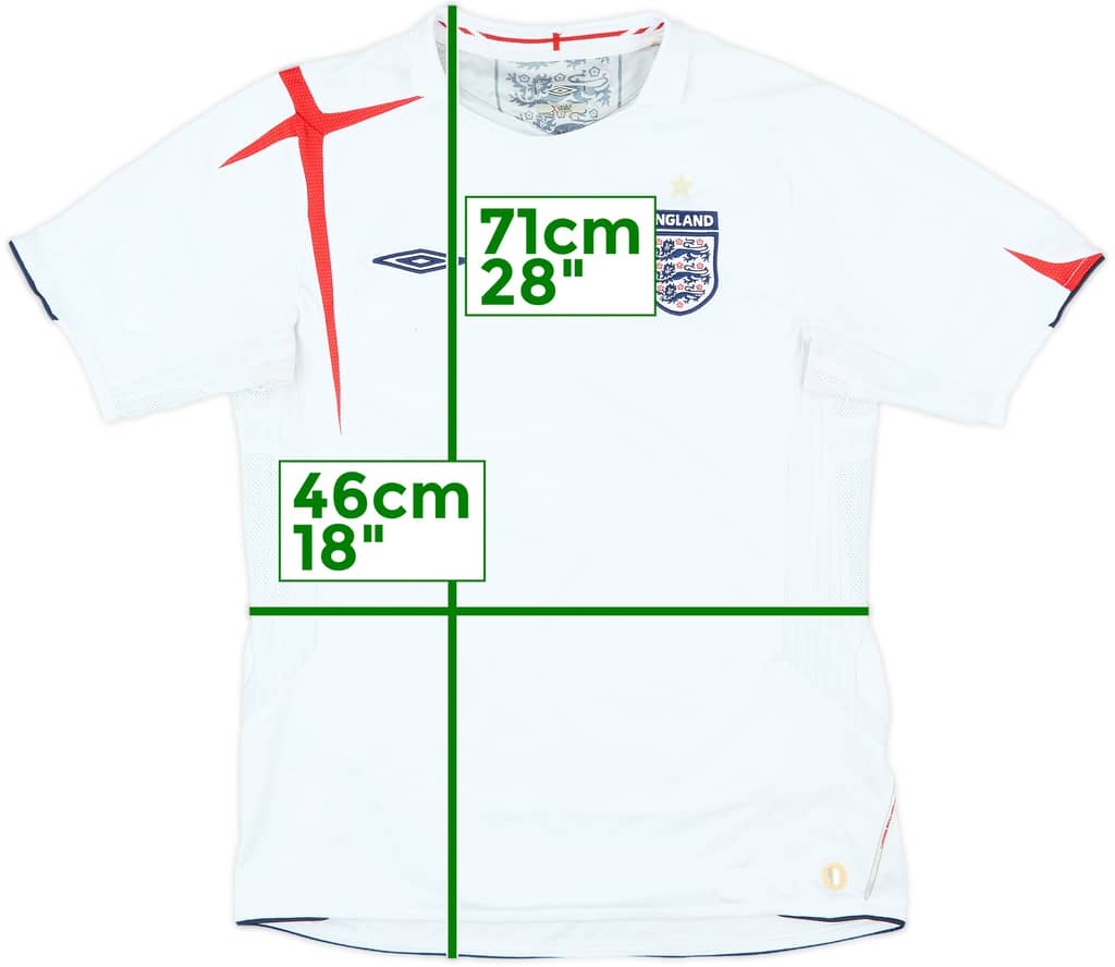 2005-07 England Home Shirt - 5/10 - (M)