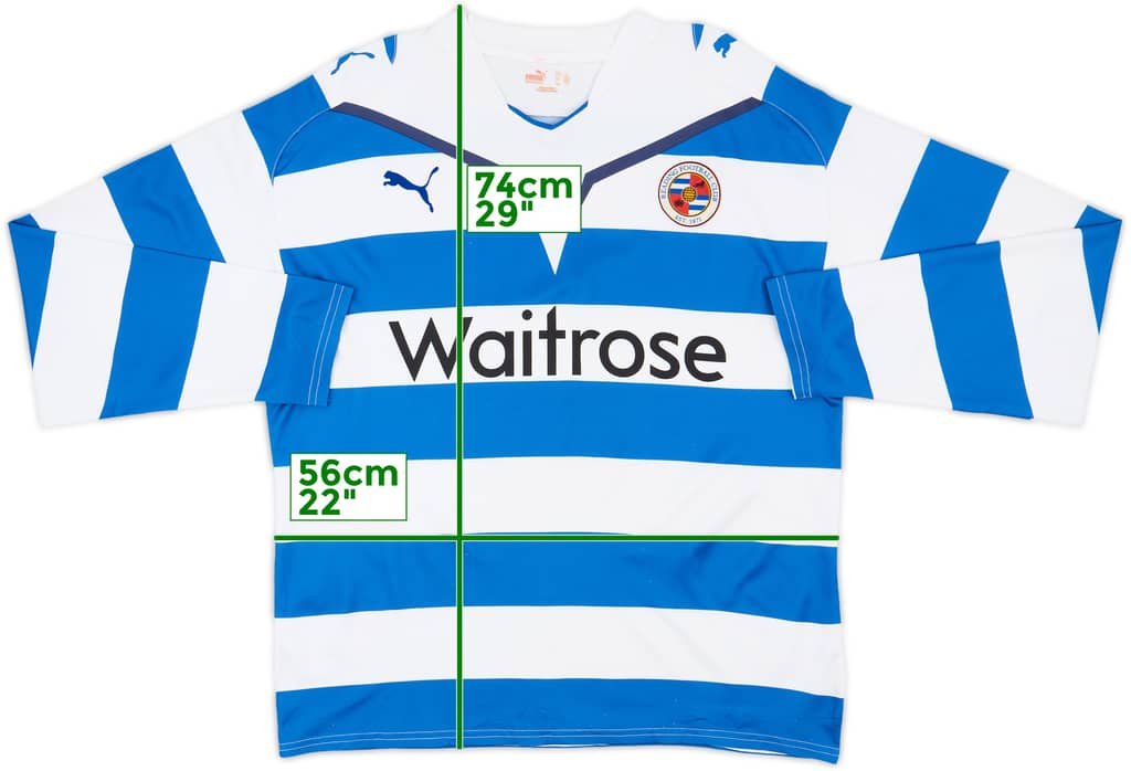 2009-10 Reading Home L/S Shirt - 8/10 - (L)