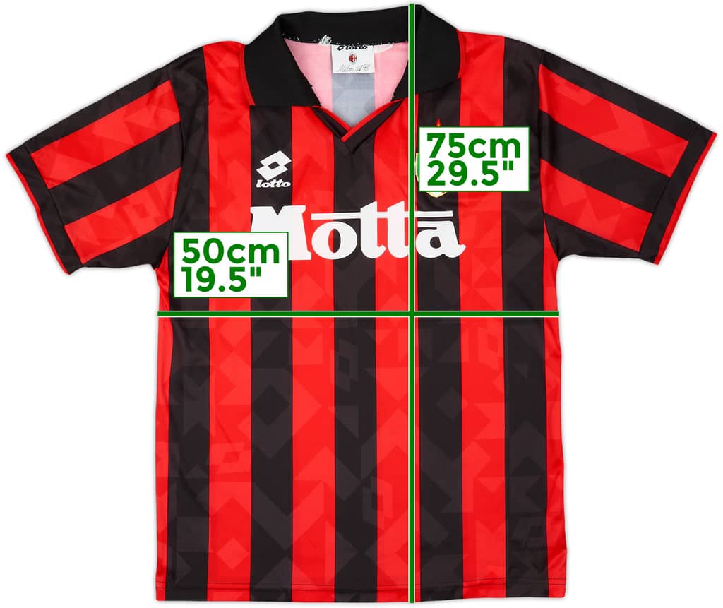 1992-93 AC Milan Home Shirt - 8/10 - (M)