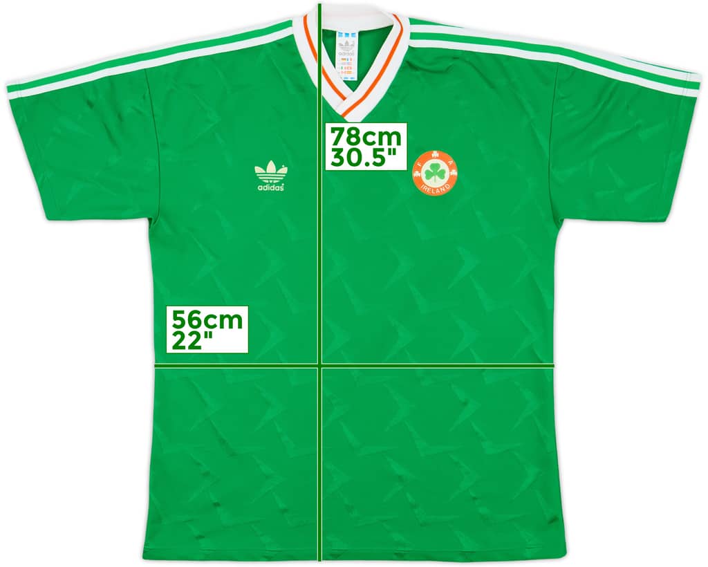 1990-92 Ireland Home Shirt - 8/10 - (XL)