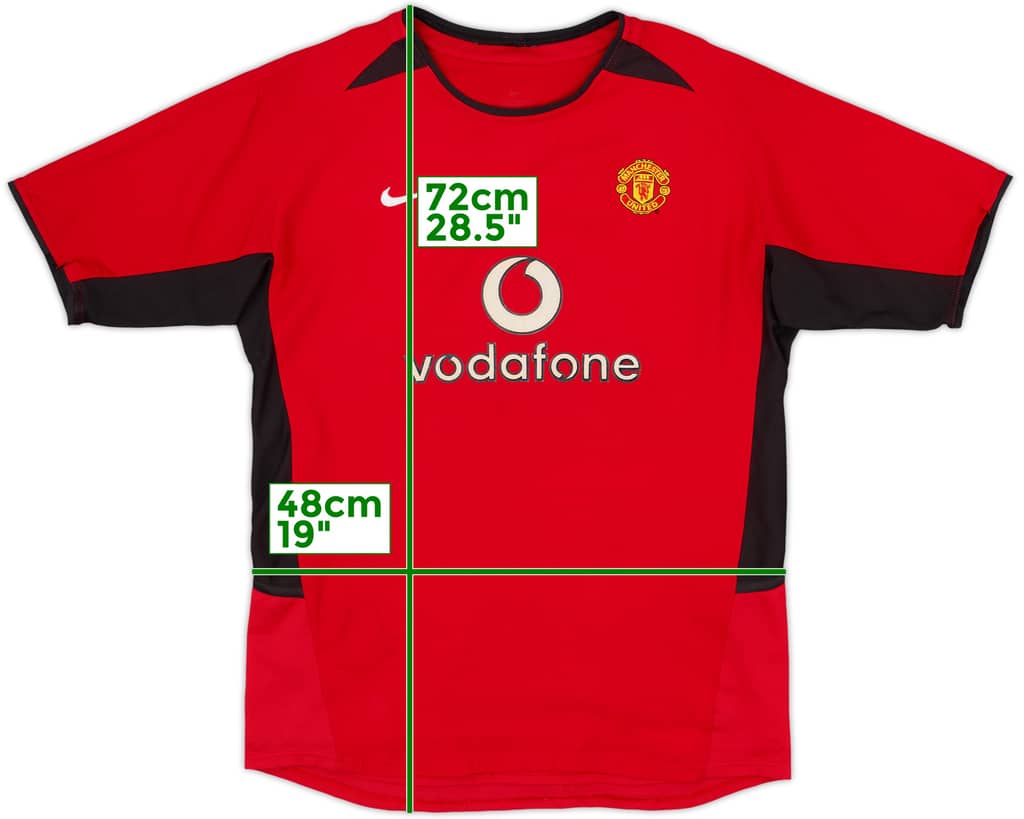 2002-04 Manchester United Home Shirt - 8/10 - (XL.Boys)