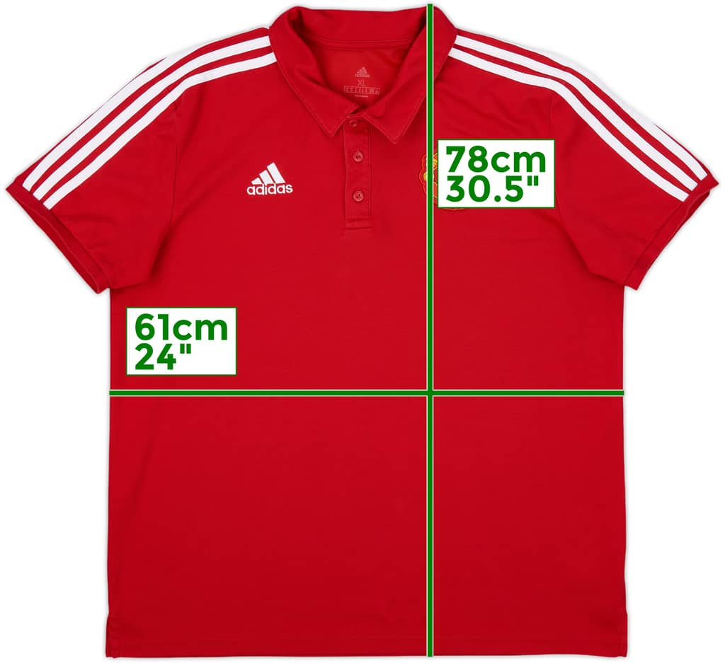 2020-21 Manchester United adidas Polo Shirt - 9/10 - (XL)