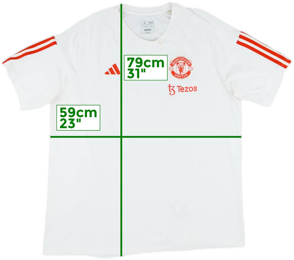 2023-24 Manchester United adidas Cotton Tee - 9/10 - (XL)