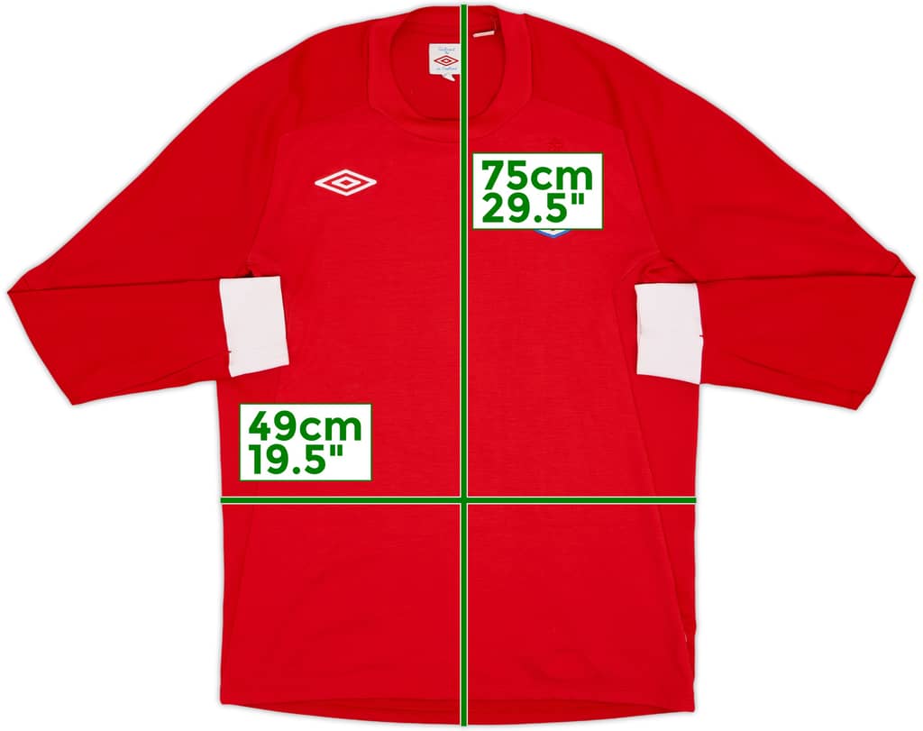 2010-11 England Away L/S Shirt - 9/10 - (M)