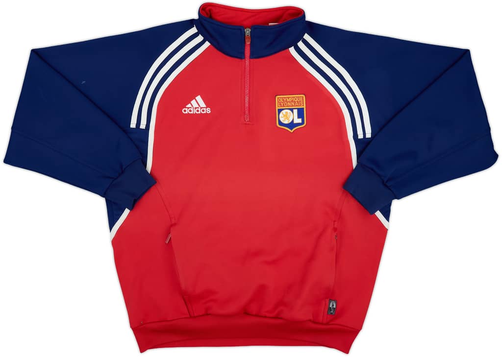 2000-01 Lyon adidas 1/4 Zip Drill Top - 8/10 - (M)