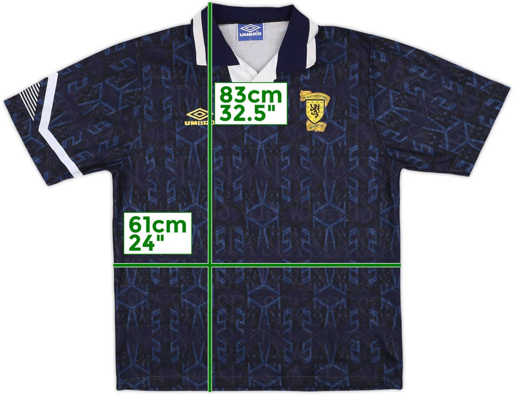 1991-94 Scotland Home Shirt - 8/10 - (L)