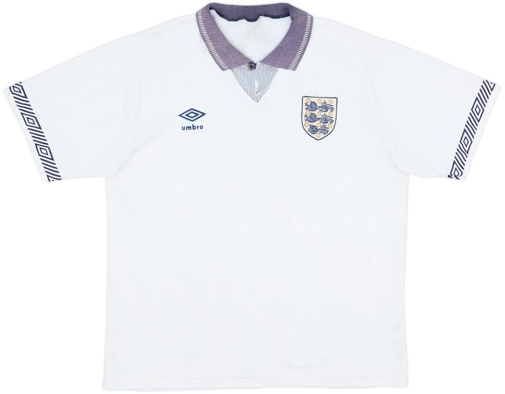 1990-92 England Home Shirt - 7/10 - (M)