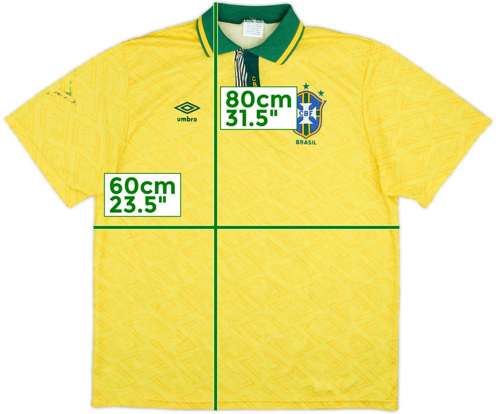 1991-93 Brazil Home Shirt - 5/10 - (XL)