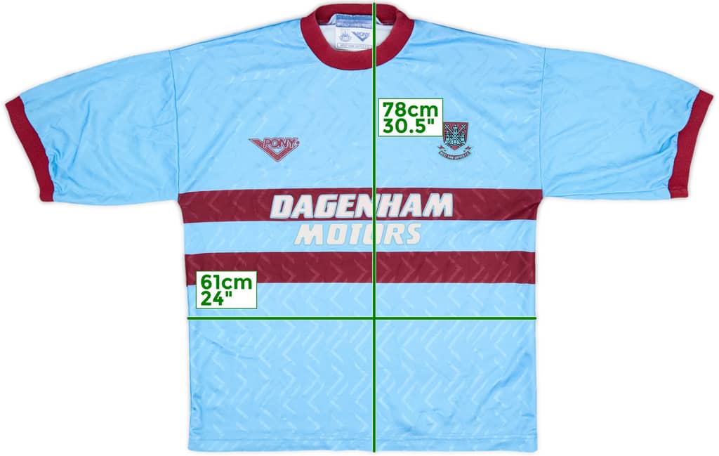 1993-95 West Ham Away Shirt - 8/10 - (L)