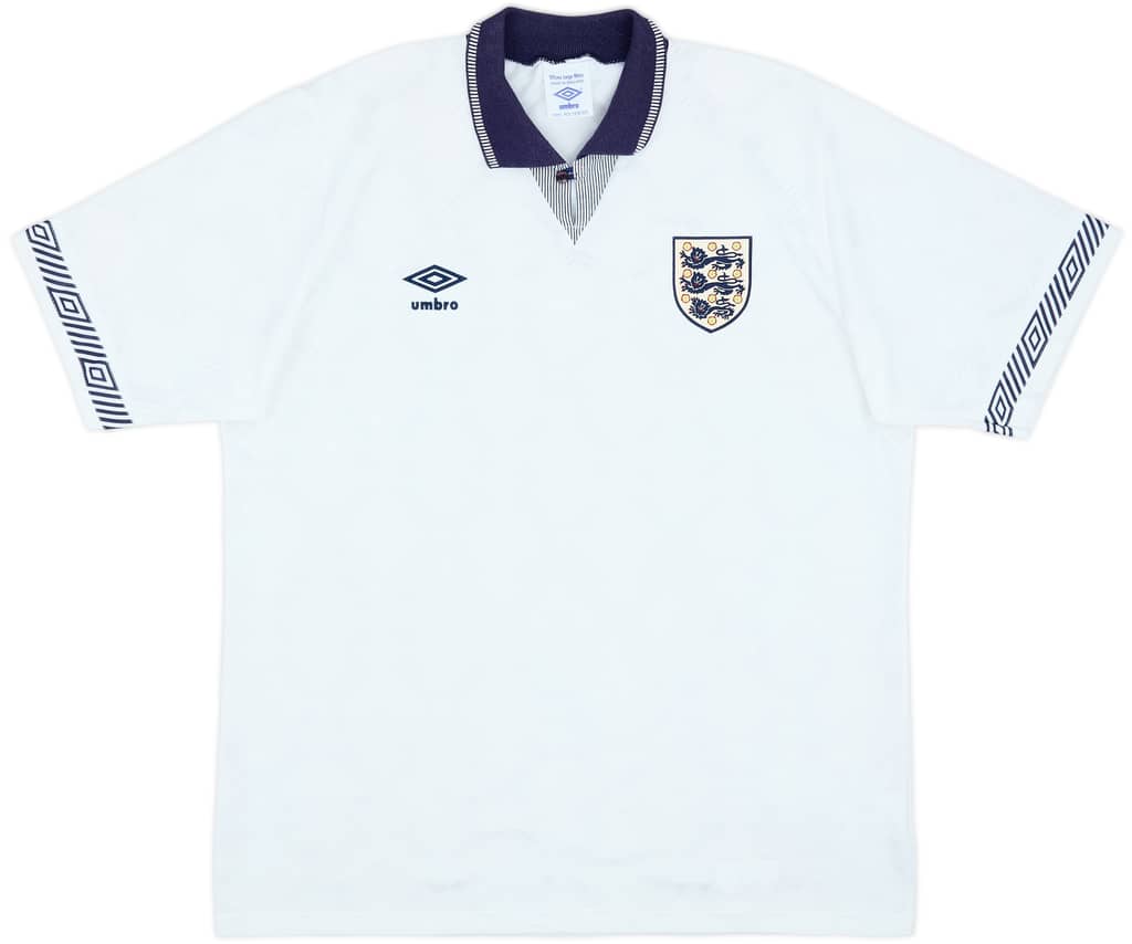 1990-92 England Home Shirt - 9/10 - (L)