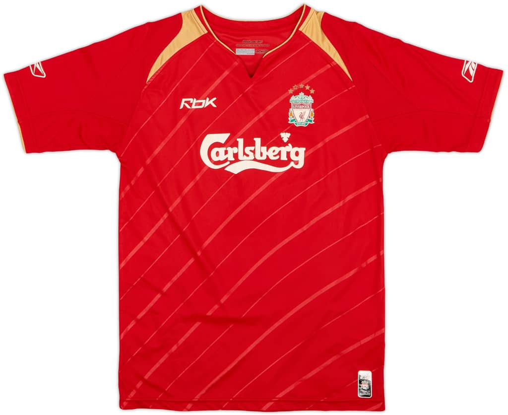 2005-06 Liverpool CL Home Shirt - 6/10 - (L.Boys)