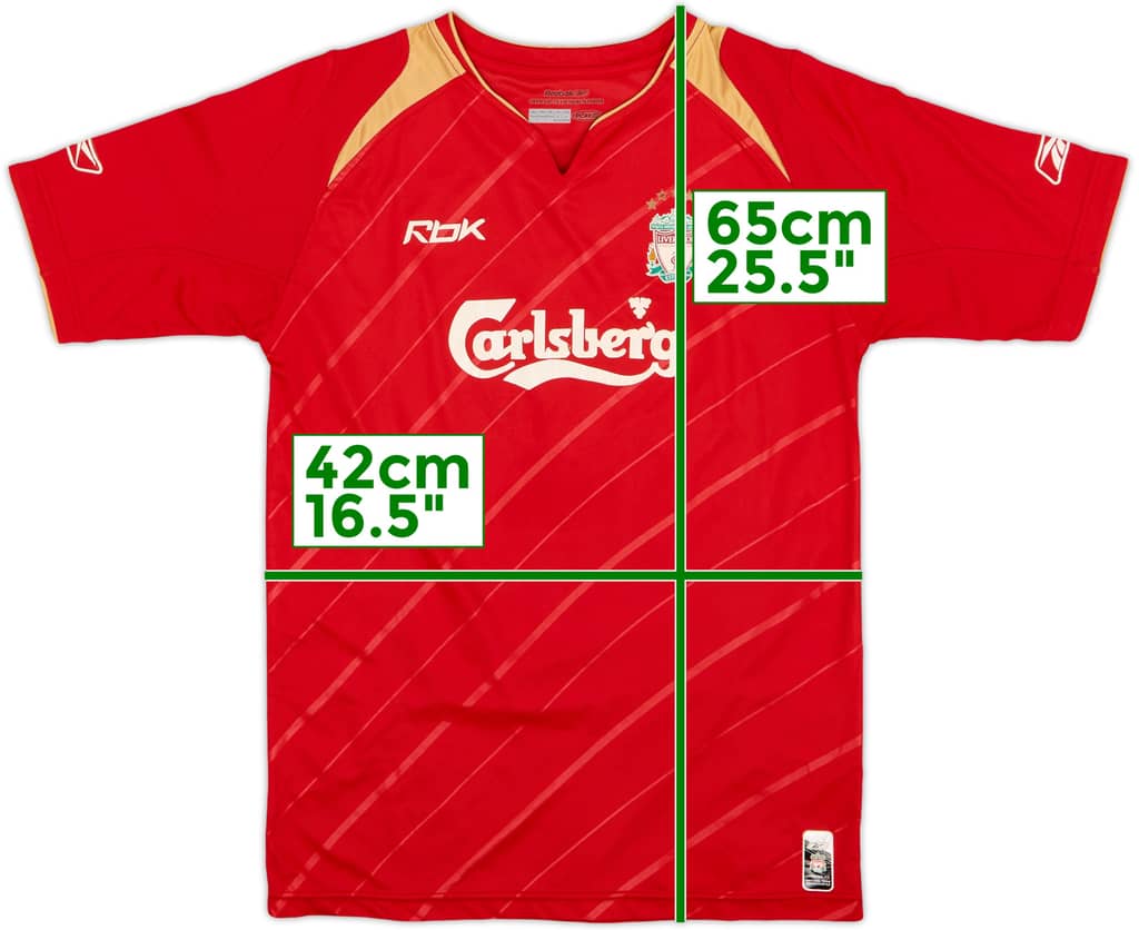 2005-06 Liverpool CL Home Shirt - 6/10 - (L.Boys)