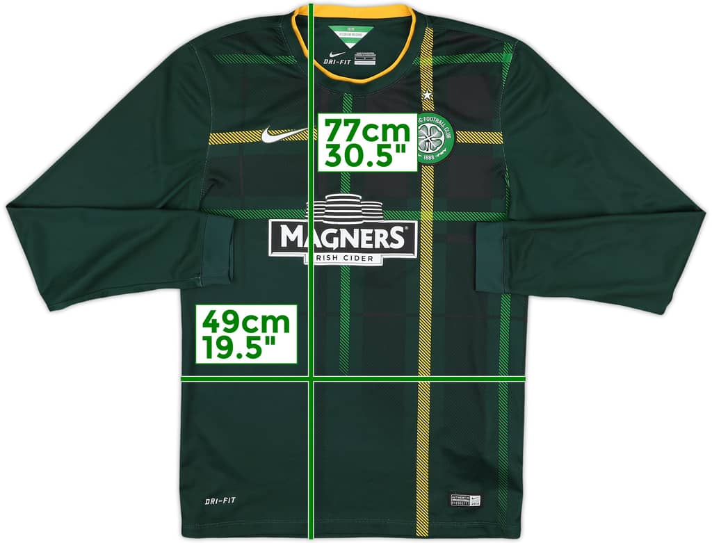 2014-15 Celtic Away L/S Shirt - 7/10 - (S)