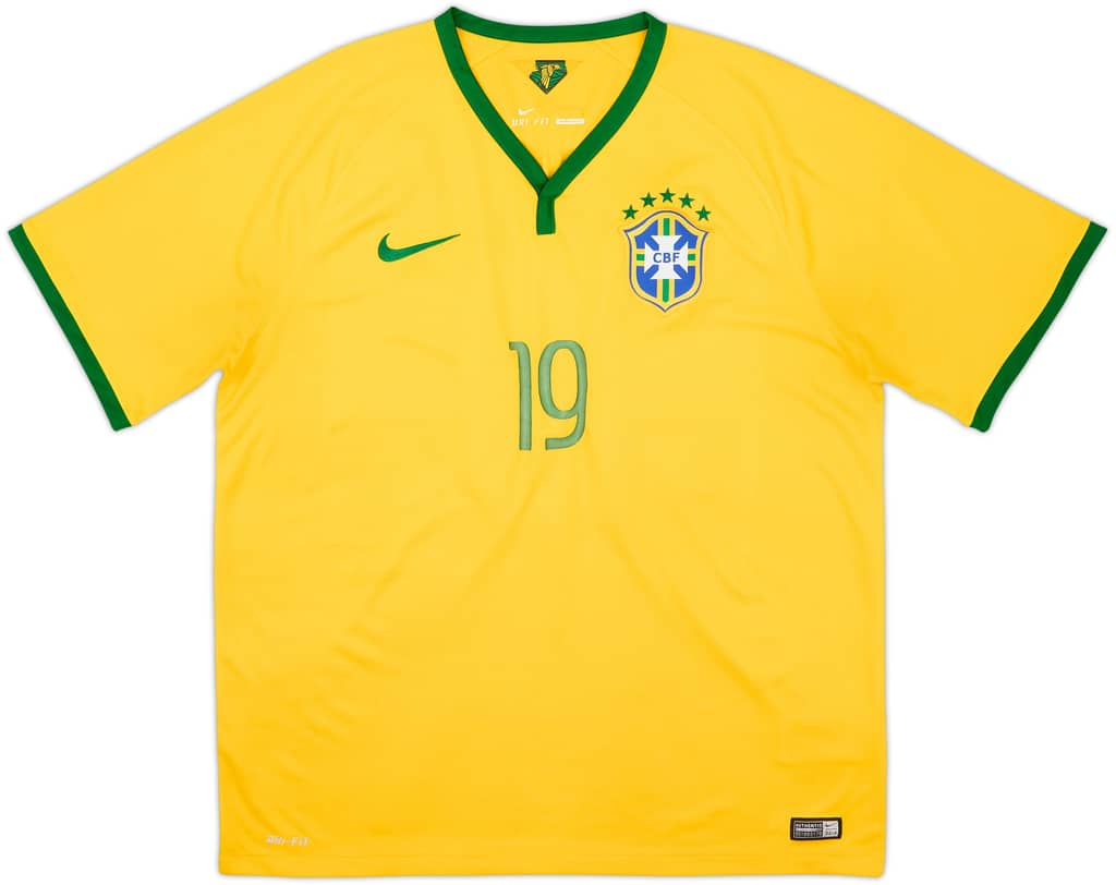 2014-15 Brazil Home Shirt Hulk #19 - 6/10 - (XL)