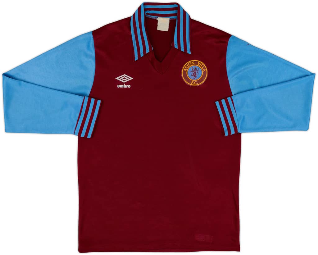 1976-81 Aston Villa Home L/S Shirt - 8/10 - (M)