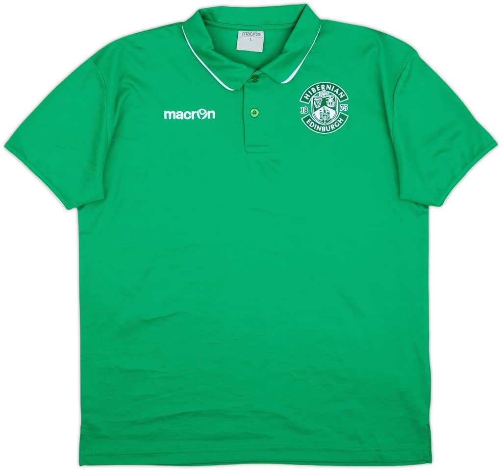 2017-18 Hibernian Macron Polo Shirt - 9/10 - (L)