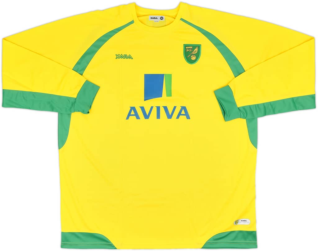 2010-11 Norwich Home L/S Shirt - 10/10 - (3XL)