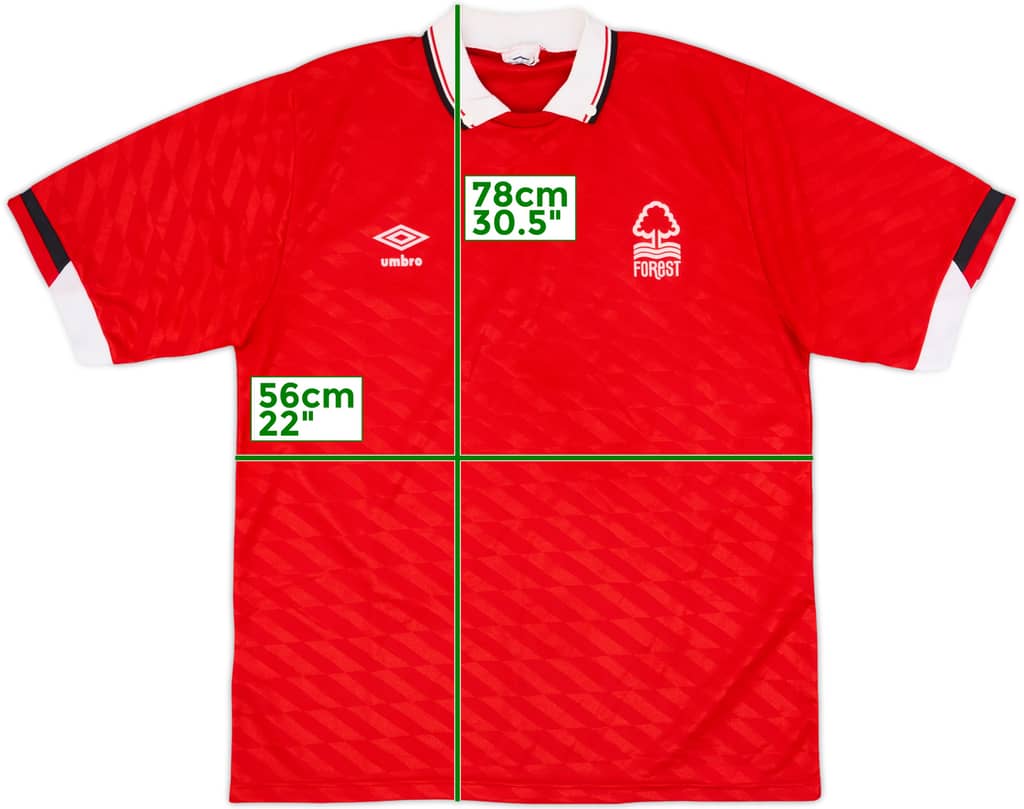 1988-90 Nottingham Forest Home Shirt - 10/10 - (L)