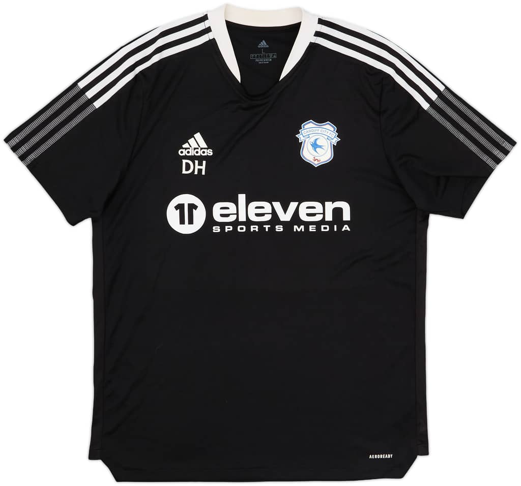 2021-22 Cardiff City Staff Issue adidas Training Shirt DH - 9/10 - (L)