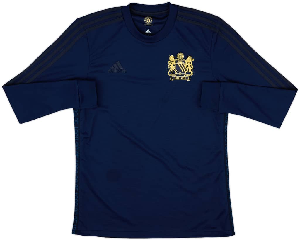 2018-19 Manchester United adidas Retro '1968' L/S Shirt - 8/10 - (M)