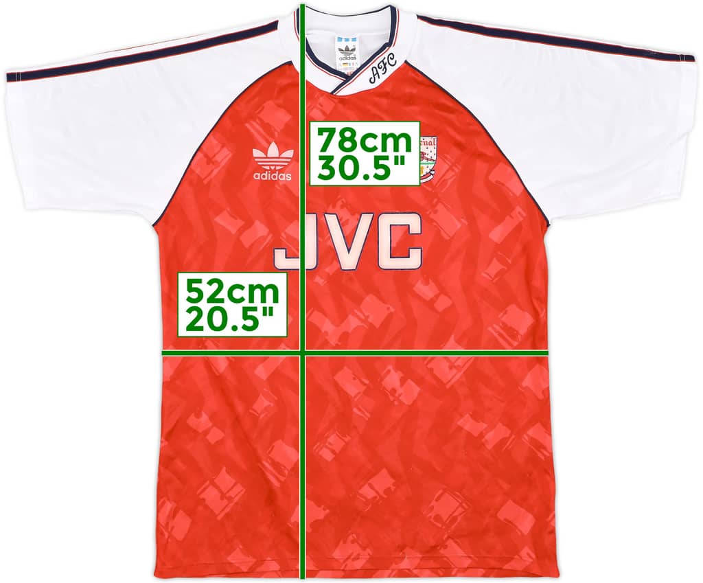1990-92 Arsenal Home Shirt - 8/10 - (M/L)
