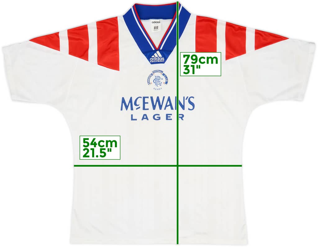 1992-93 Rangers Away Shirt - 8/10 - (L)