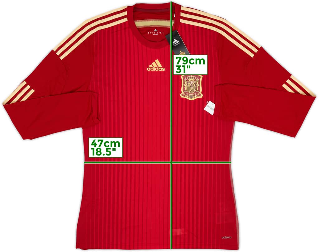 2013-15 Spain Player Issue Home L/S Shirt (L)