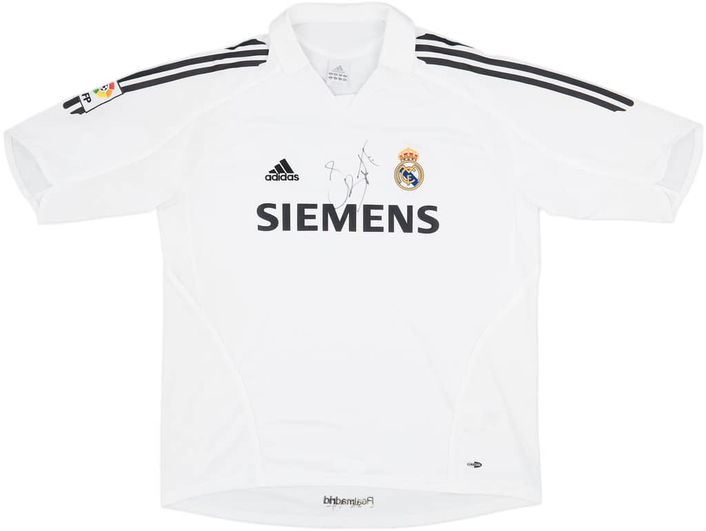 2005-06 Real Madrid Signed Home Shirt - 7/10 - (XL)