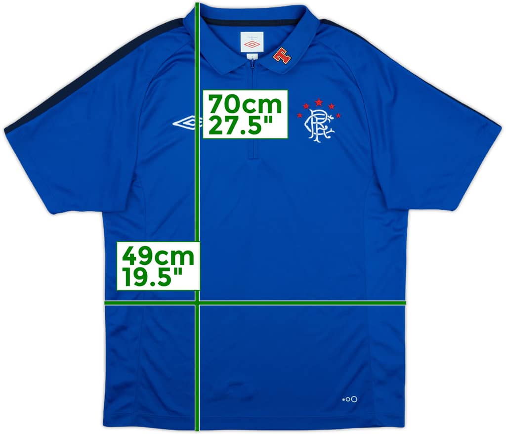 2011-12 Rangers Umbro 1/4 Zip Polo Shirt - 9/10 - (M)