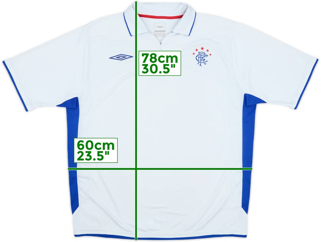 2006-07 Rangers Umbro 1/4 Zip Polo Shirt - 7/10 - (XL)