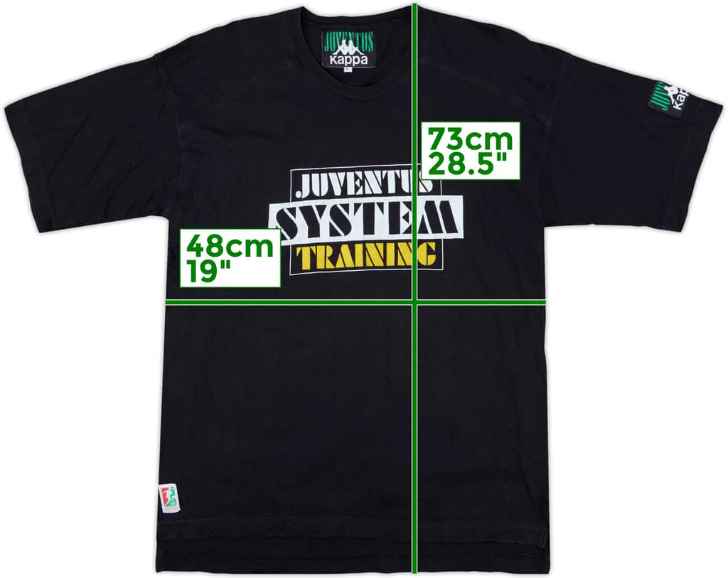 1992-93 Juventus Kappa Graphic Cotton Tee - 7/10 - (L)