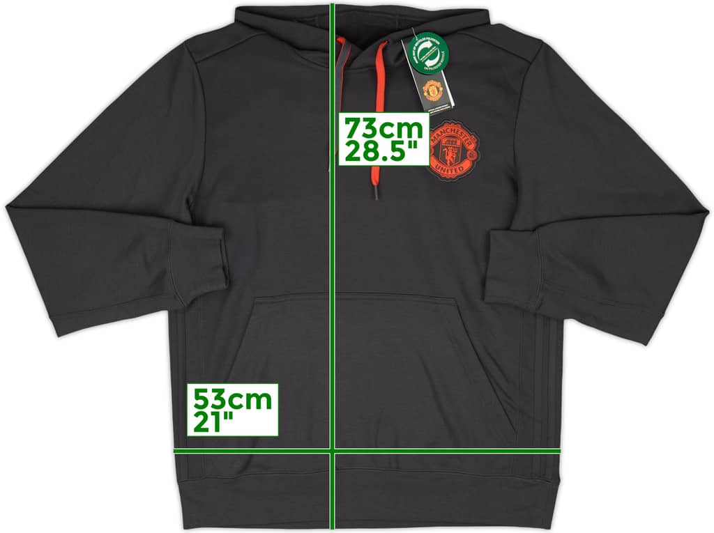 2016-17 Manchester United adidas Hooded Sweat Top (L)