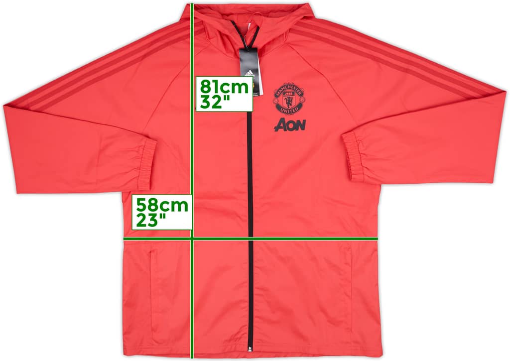 2018-19 Manchester United adidas Hooded Rain Jacket (L)
