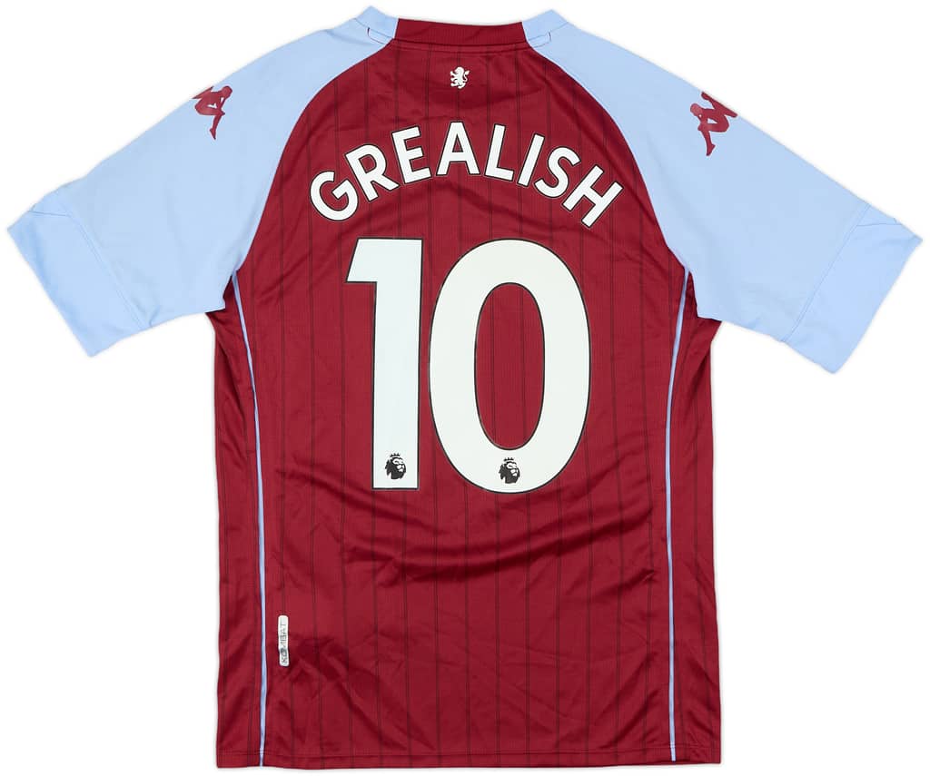 2020-21 Aston Villa Home Shirt Grealish #10 - 7/10 - (S)