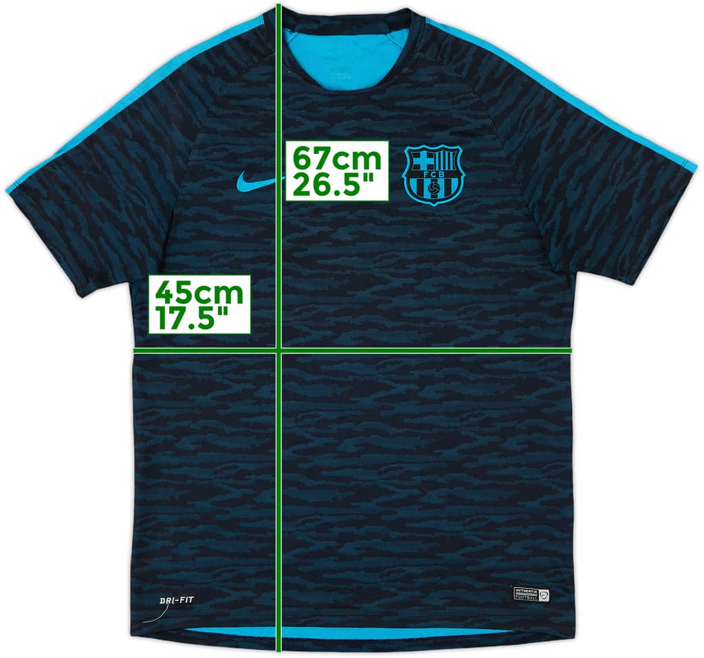 2016-17 Barcelona Nike Pre Match Training Shirt - 8/10 - (L)