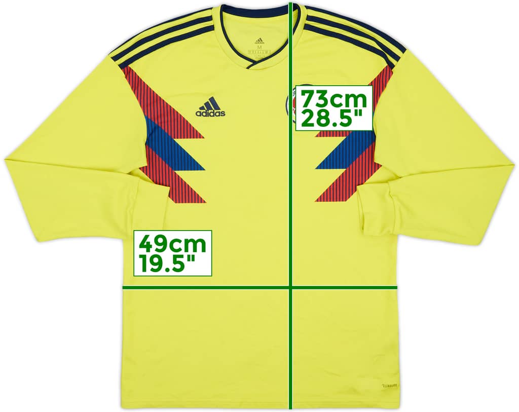 2018-19 Colombia Home L/S Shirt - 6/10 - (M)
