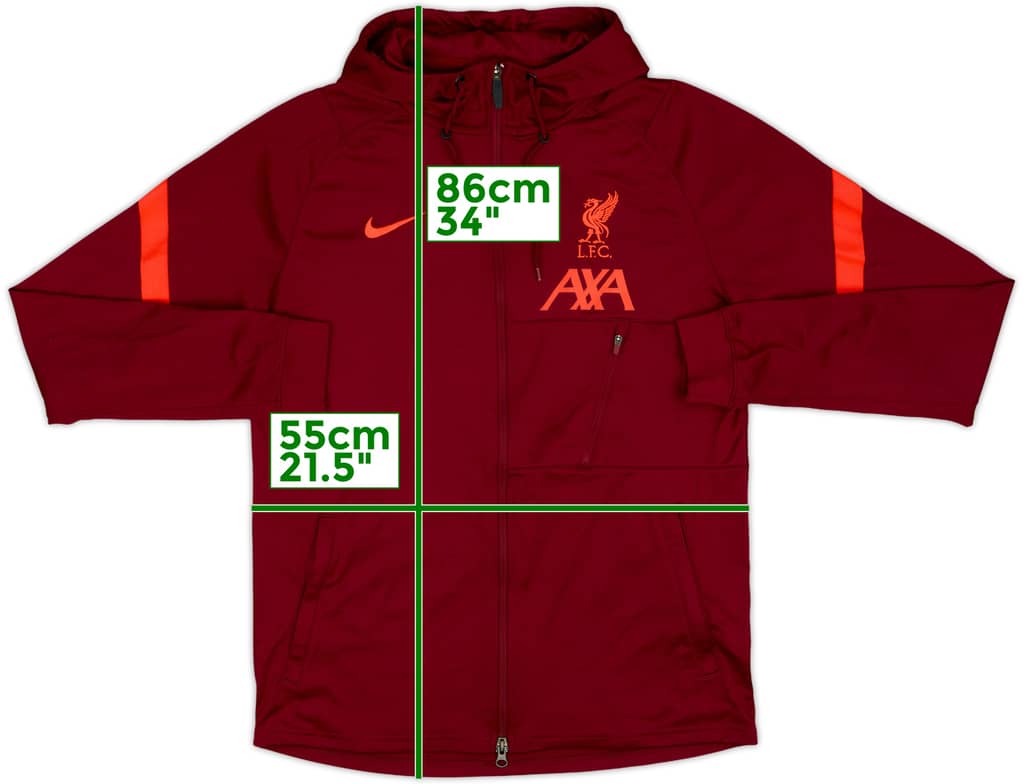 2021-22 Liverpool Nike Hooded Track Jacket - 9/10 - (M)