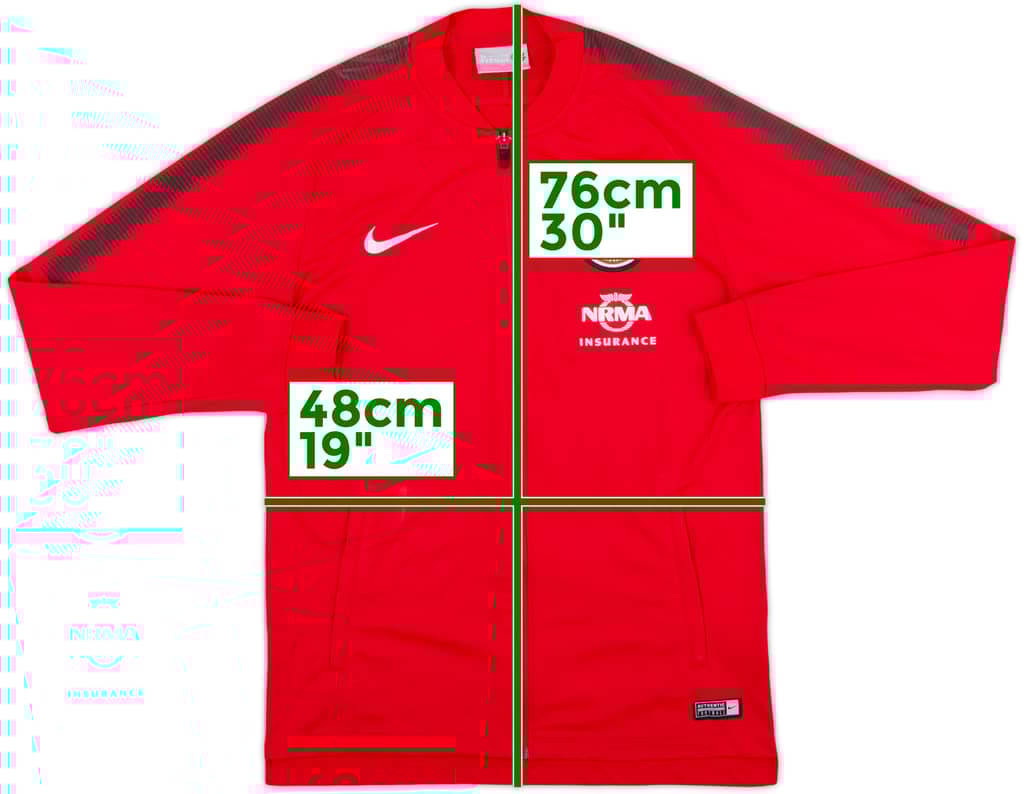 2017-18 Western Sydney Wanderes Nike Track Jacket - 9/10 - (M)