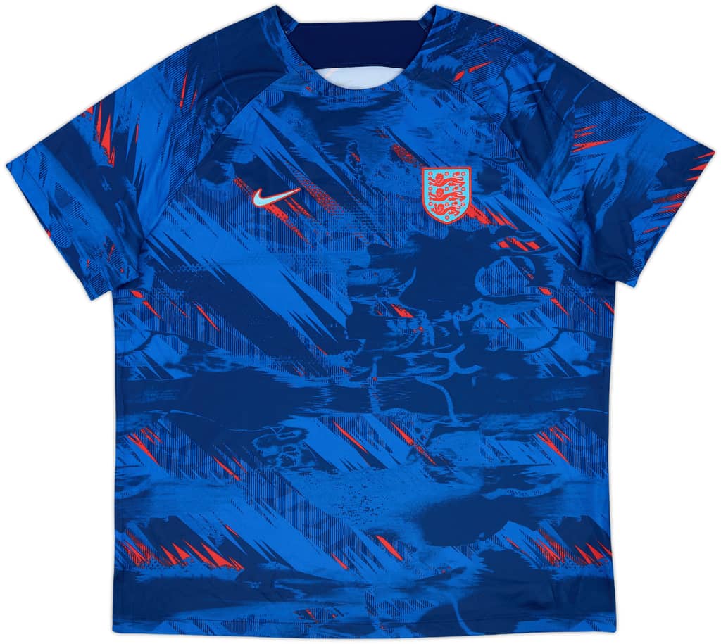 2022-23 England Nike Pre-Match Shirt - 7/10 - (XXL)