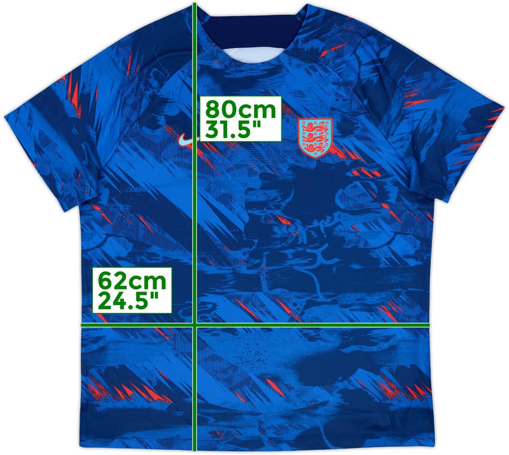 2022-23 England Nike Pre-Match Shirt - 7/10 - (XXL)