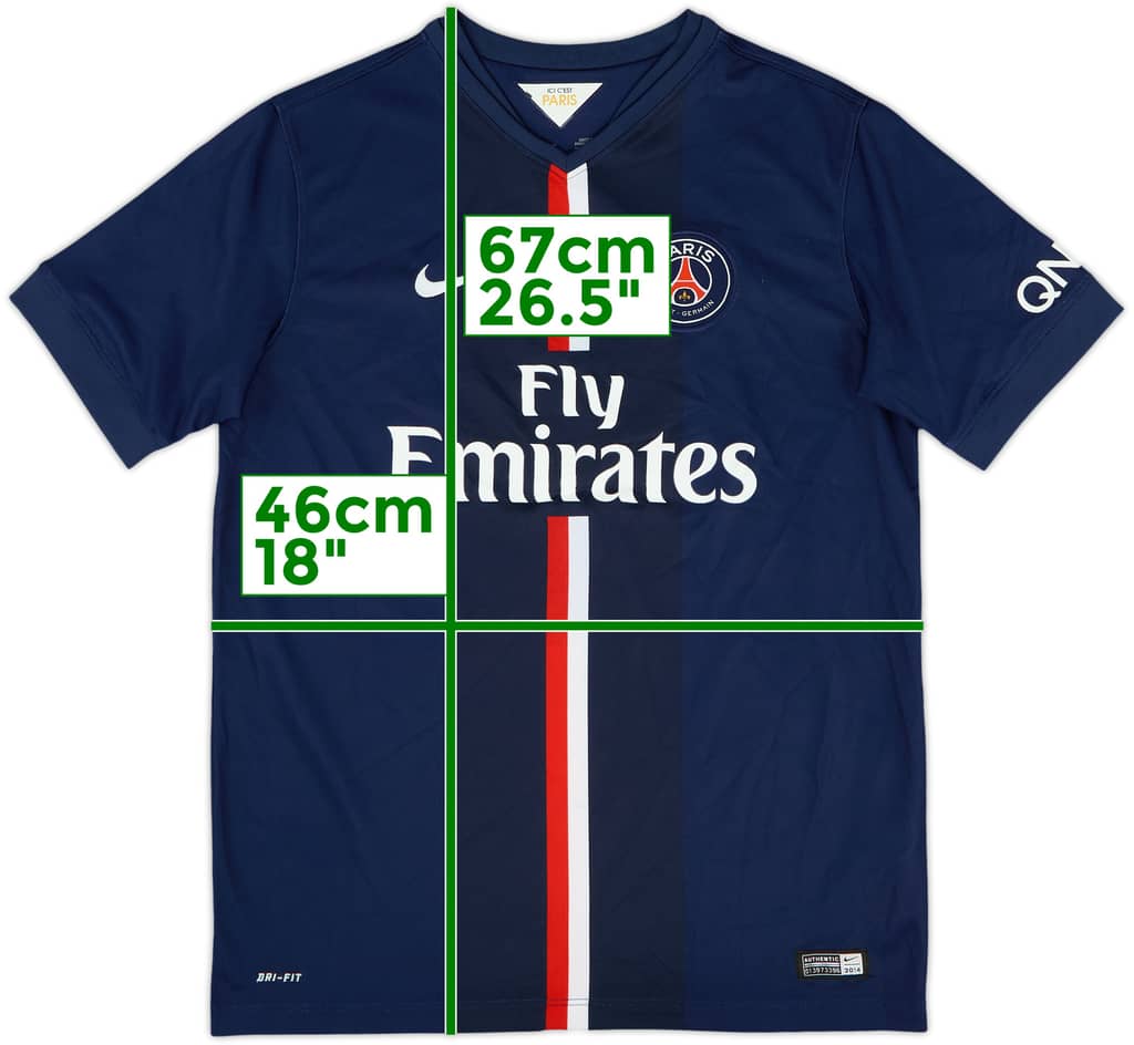 2014-15 Paris Saint-Germain Home Shirt - 8/10 - (L.Boys)