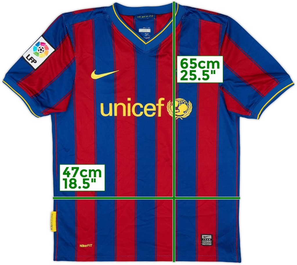 2009-10 Barcelona Home Shirt - 7/10 - (L.Boys)