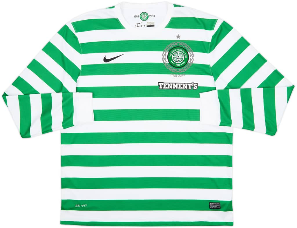 2012-13 Celtic '125th Anniversary' Home L/S Shirt - 10/10 - (XL)