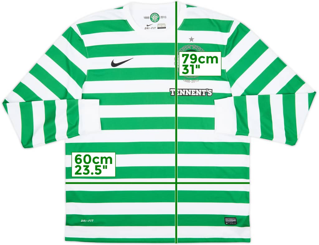 2012-13 Celtic '125th Anniversary' Home L/S Shirt - 10/10 - (XL)