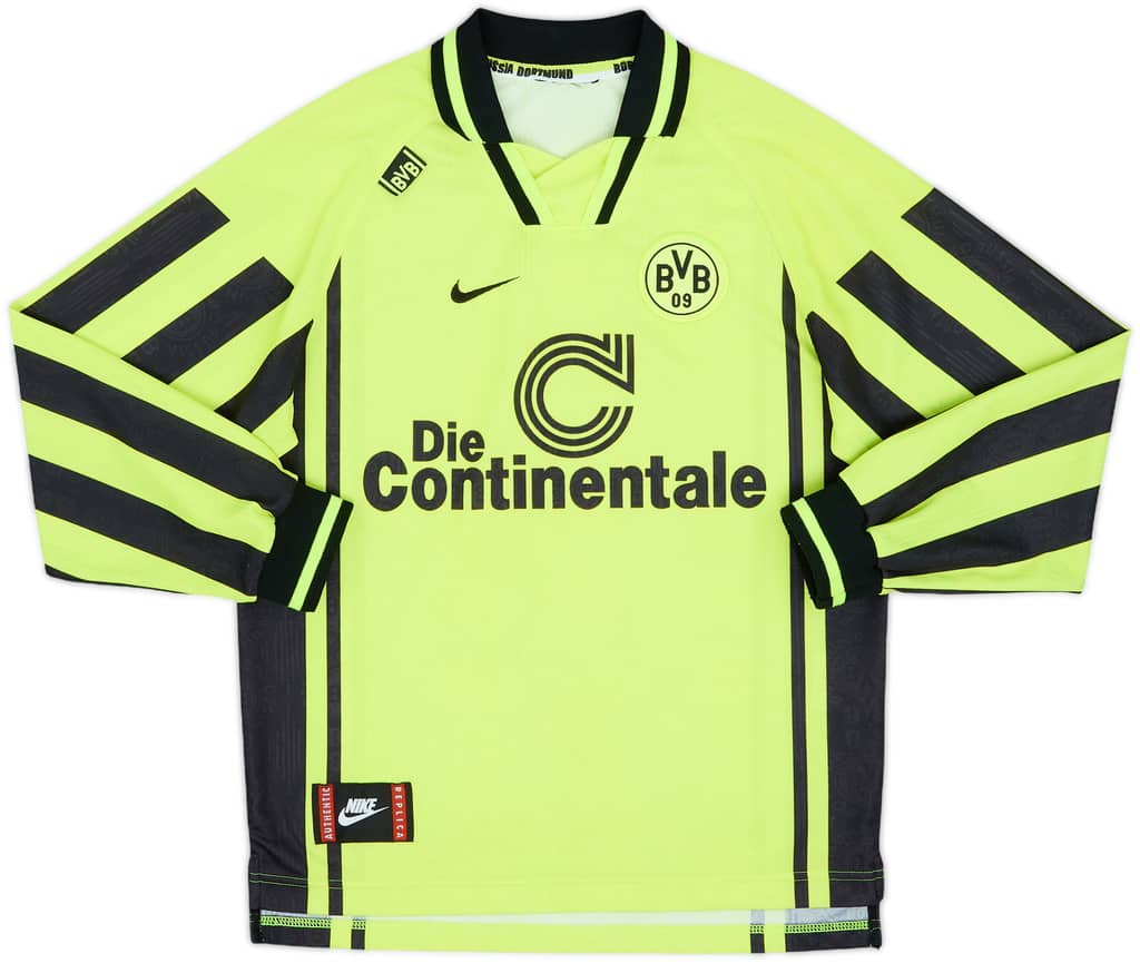 1996-97 Borussia Dortmund Home L/S Shirt - 8/10 - (L.Boys)