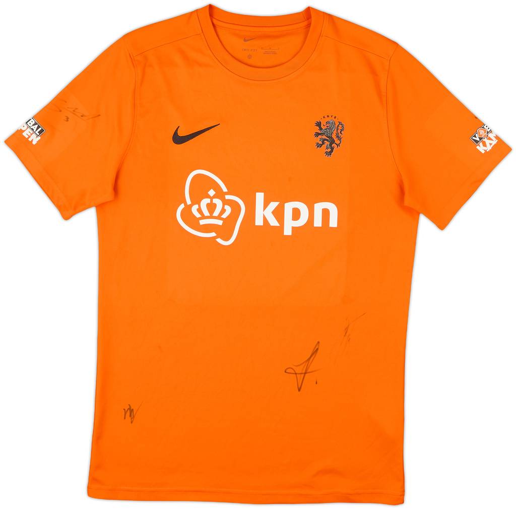2022-23 Netherlands Nike 'Voetbal Kampen' Signed Training Shirt - 9/10 - (M)