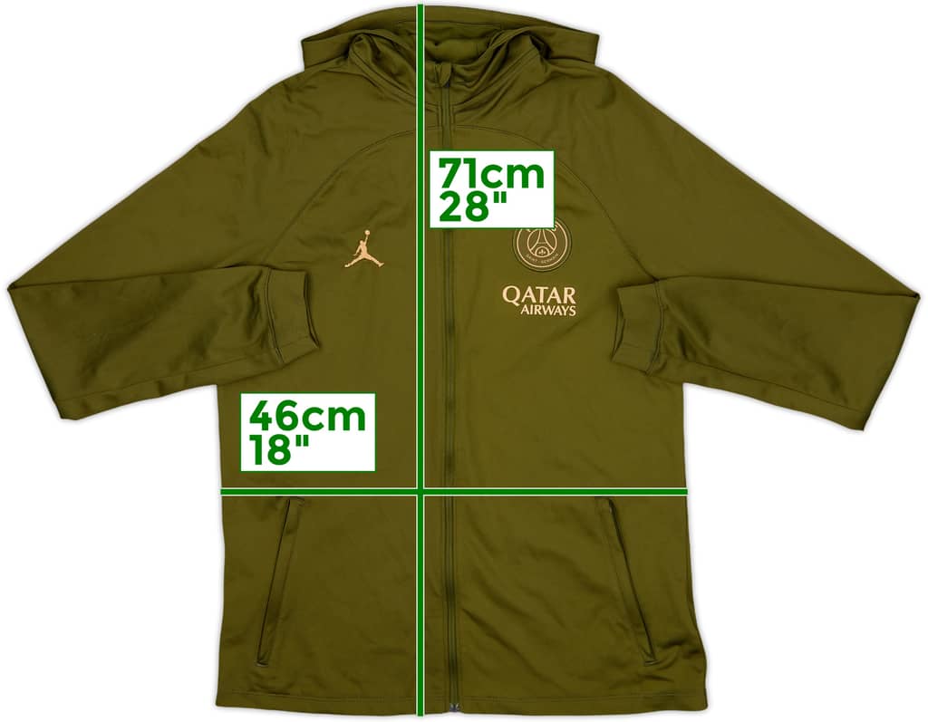 2024-25 Paris Saint Germain Nike/Jordan Hooded Track Jacket - 10/10 - (XL.Boys)