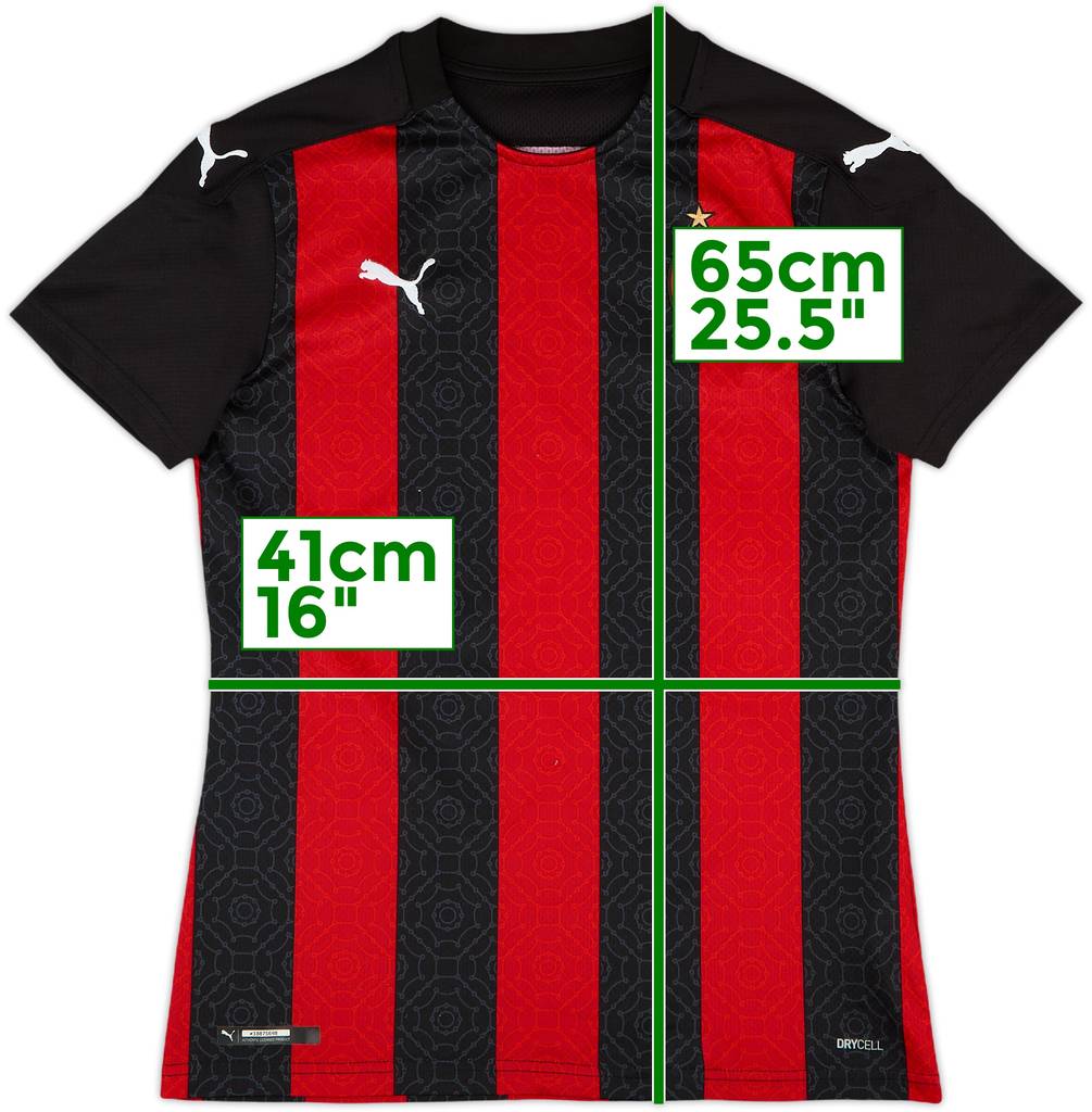 2020-21 AC Milan Home Shirt - 9/10 - (Women's XS)