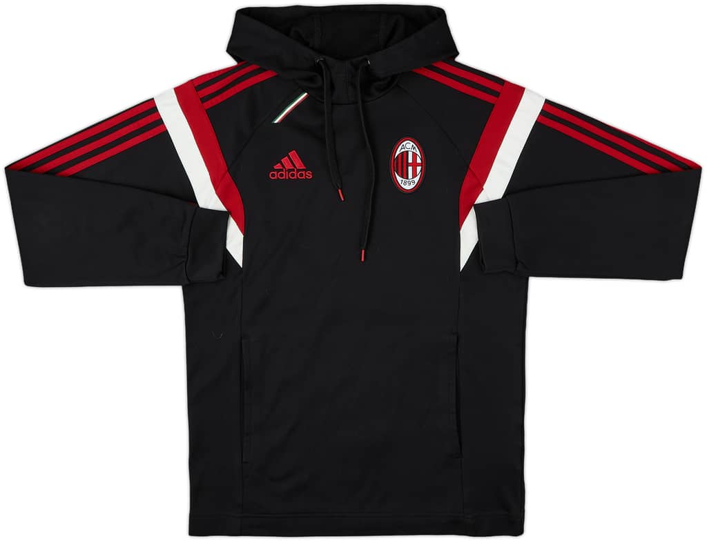 2014-15 AC Milan adidas Hooded Sweat Top - 9/10 - (XS)